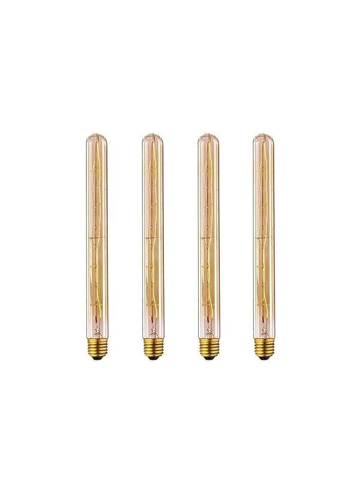 عام مجموعة لمبة فتيل فلورسنت عتيقة من جونزلايف، لمبة اديسون للزينة على شكل انبوب طويل بطول T300 وقوة 220 فولت و40 وات لغرفة المعيشة والمطعم وغرفة المذاكرة وغرفة النوم والبلكونة من 4 قطع