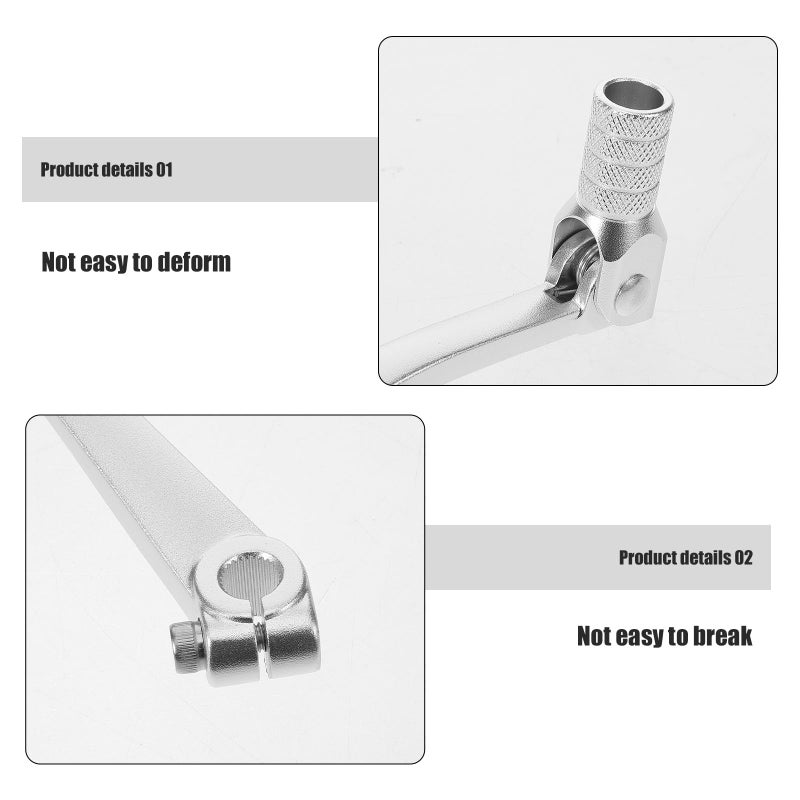 Aluminum Alloy Motorcycle Gear Shift Lever Pedal Silver For Off Road Dirt Bikes - Image 4