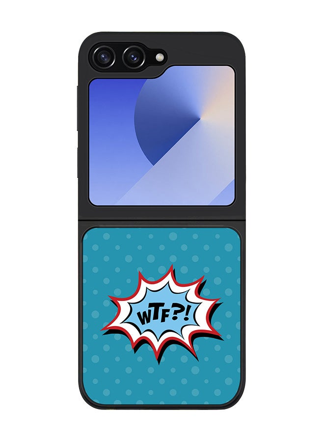 Stylizedd Rugged Black edge case for Samsung Galaxy Z Flip7 FE, Slim fit Soft Case Flexible Rubber Edges Anti Drop TPU Gel Thin Cover -  WTF - Image 1