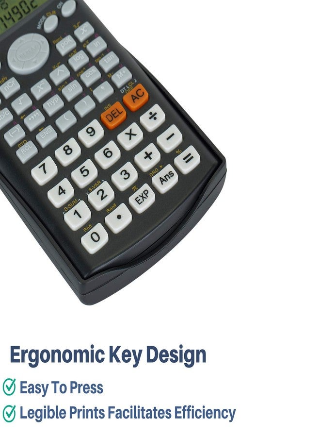 Mr. Pen Scientific Calculator - Solar Powered, 2 Line Display, Fraction & Statistics Calculations for School, College & High School Use - Image 4