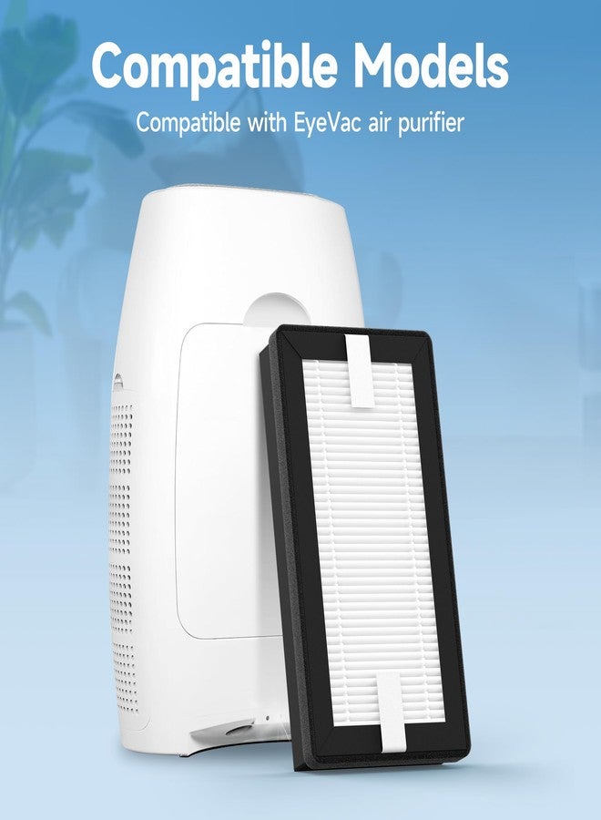 CFKREYA Air filter Replacement Compatible with EyeVac Air 2in1 Air Puri-fier, 2-in-1 Filtration with Activated Carbon Filter(4-pack) - Image 2