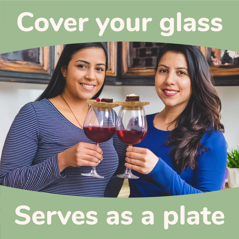 بامبو إم إن Bamboomn مزدوج استخدام الوقايات الخيزران/زجاج النبيذ توبيبر 4 "" - قطع عمودية - جولة - 10 قطعة مجموعة - Image 5