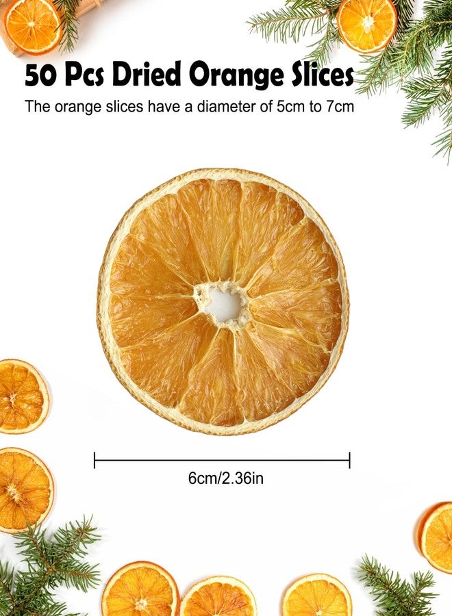 Pextian 50Pcs Dried Orange Slices for Crafts, 4-5cm Natural Dehydrated Orange Slice Ornaments for Potpourri Simmering, Wreath Making Supplies Christmas Bowl Filler Decoration - Image 5