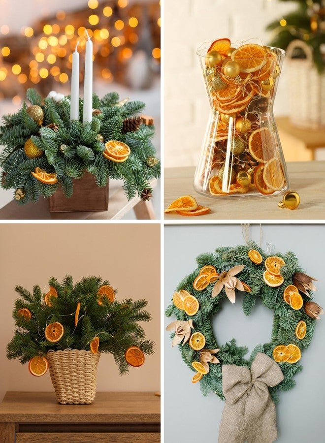 Pextian 50Pcs Dried Orange Slices for Crafts, 4-5cm Natural Dehydrated Orange Slice Ornaments for Potpourri Simmering, Wreath Making Supplies Christmas Bowl Filler Decoration - Image 3