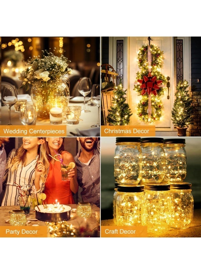 ChicAbode 30 Pack Fairy Lights Battery Operated [3 Modes], 7ft 20 Led Twinkle Lights String Lights, Bulk Small Mini Silver Wire For Wedding,Party,Table Centerpieces,DIY Crafts,Christmas Decor, Warm White - Image 3