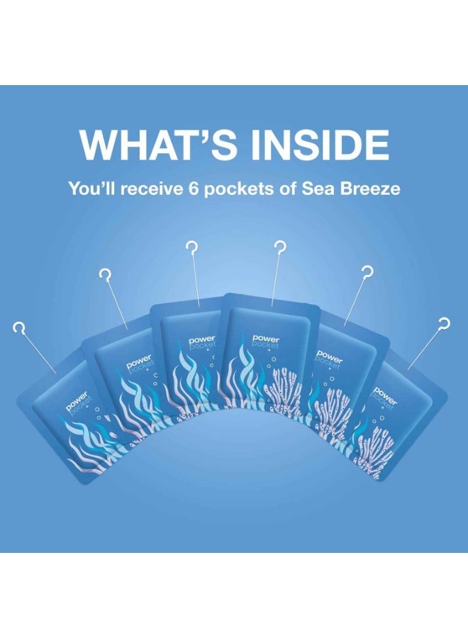 6pcs,Household Air Fresheners,Power Pocket Bathroom Fragrance,Sea Breeze Scent - Image 3