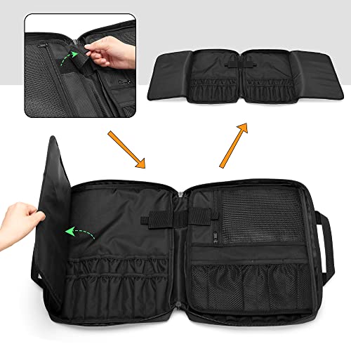 samdew Chef Knife Bag with 20+ Slots, Professional Chef Storage Case with Lockhole & Multiple Pockets, Knife Carrier Travel Knife Roll Bag for Kitchen Tools & Chef Utensils, Patent Design, Bag Only - Image 3