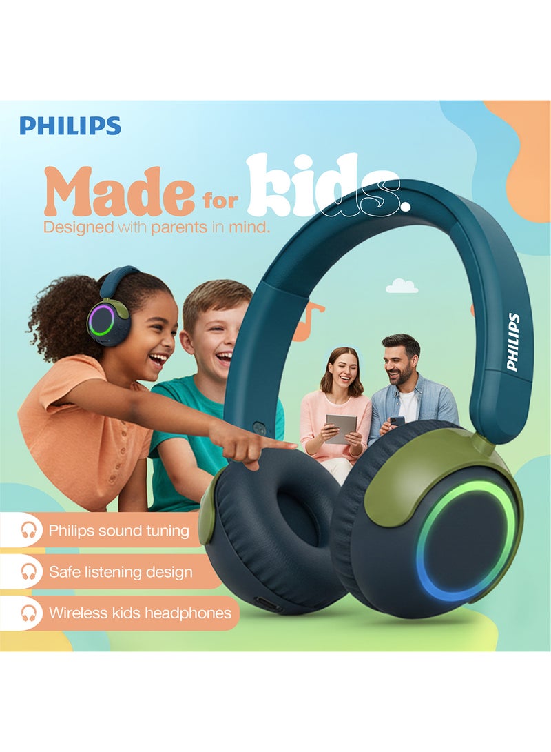 Philips TAK4200CT Kids On-Ear Wired Headphones – Safe Volume-Limiting Audio, Comfortable Child-Friendly Design Coral /kids colour - Image 2