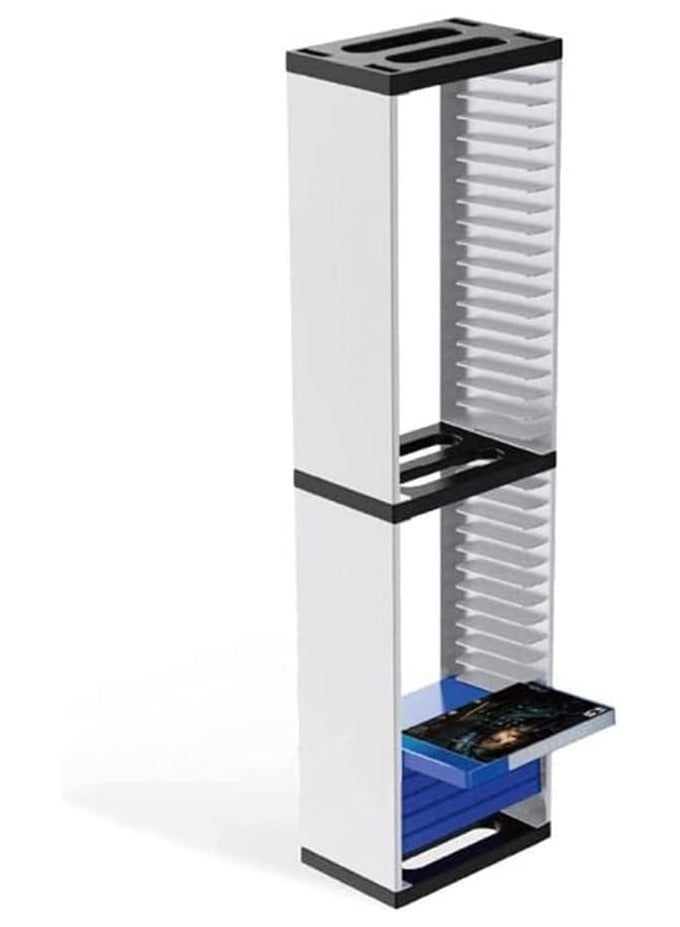 DOBE Cd Shelf Game Storage Tower Holder 36 Tier Shelving Game Disk Rack and Controller Organizer Compatible for Ps5 Ps4 for Home Office - Image 1