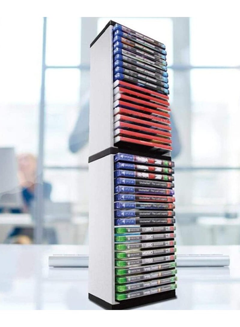 DOBE Cd Shelf Game Storage Tower Holder 36 Tier Shelving Game Disk Rack and Controller Organizer Compatible for Ps5 Ps4 for Home Office - Image 3