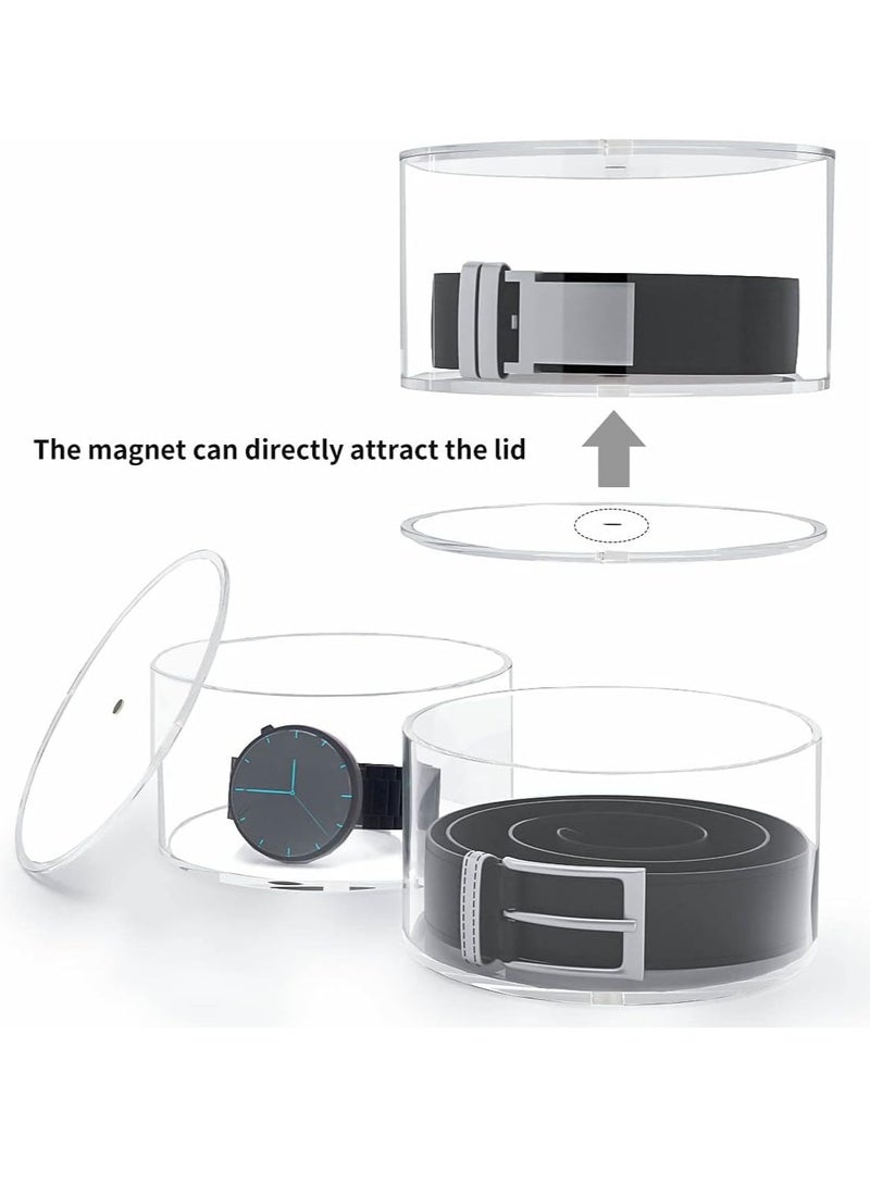 Belt Organizer, Acrylic 3 Layers Belt Case Storage Holder and Display for Accessories like Jewelry, Watch, Bracelets - Image 4