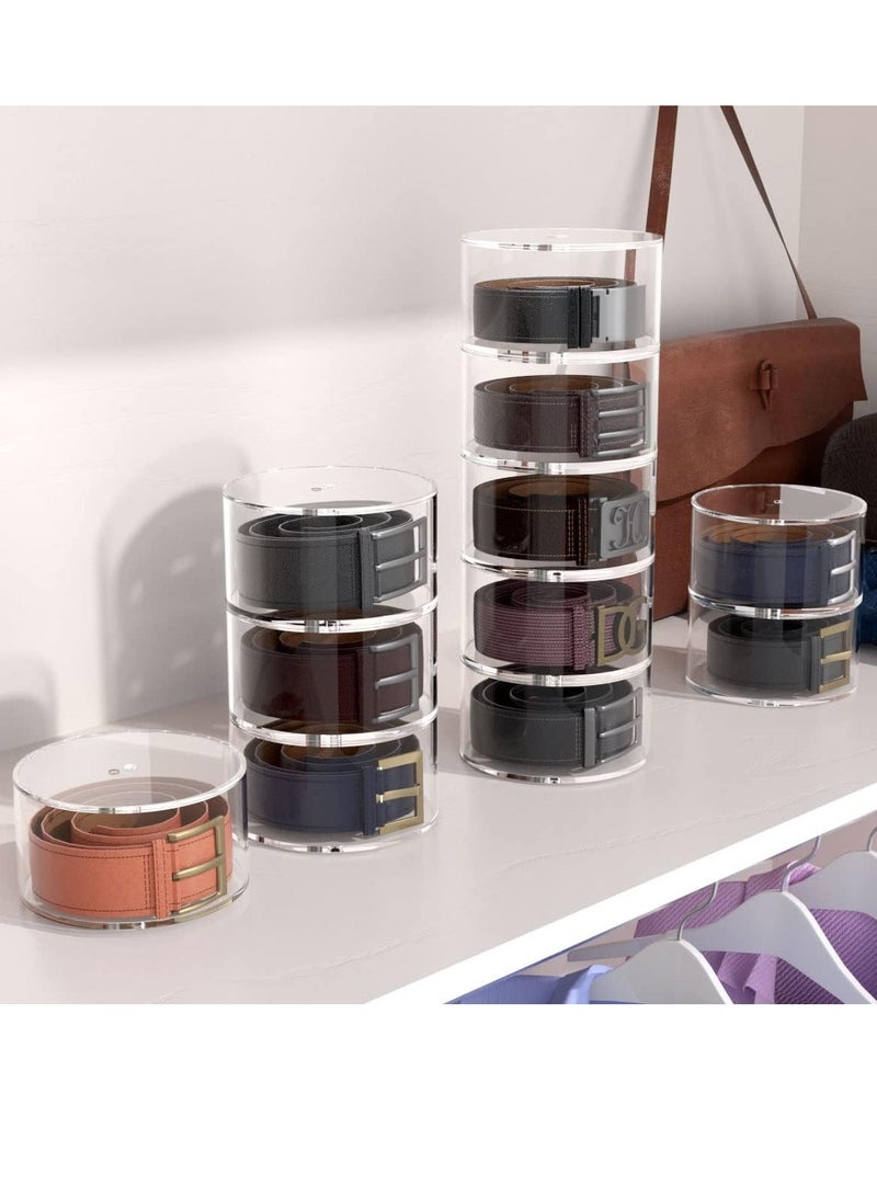 Belt Organizer, Acrylic 3 Layers Belt Case Storage Holder and Display for Accessories like Jewelry, Watch, Bracelets - Image 5