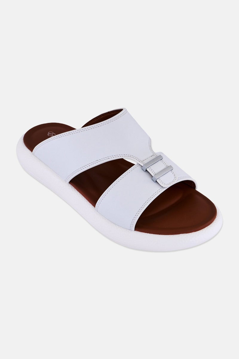 English Laundry Men Slip On Arabic Sandals, White - Image 1