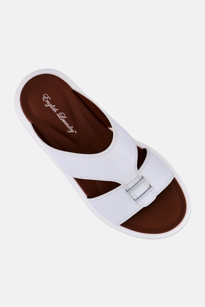 English Laundry Men Slip On Arabic Sandals, White - Image 4
