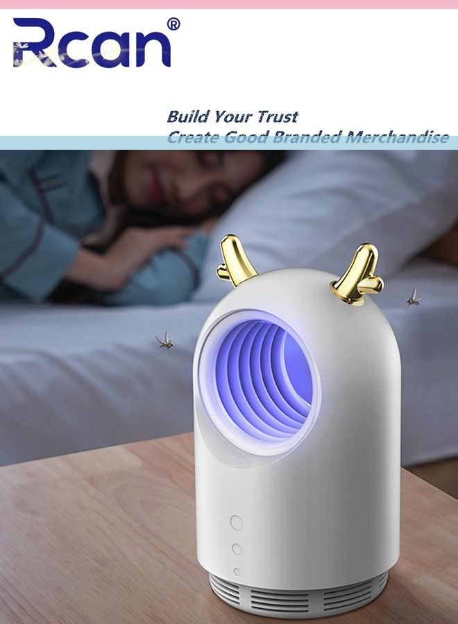 Rcan USB Plug-In LED Ultraviolet Mosquito Killer Lamp Indoor Outdoor Floor Standing Waterproof Insect Trap Rechargeable Ultra Quiet Suction Fan Mosquito Repeller Suitable for Home Terrace Garden Camping  - Image 1
