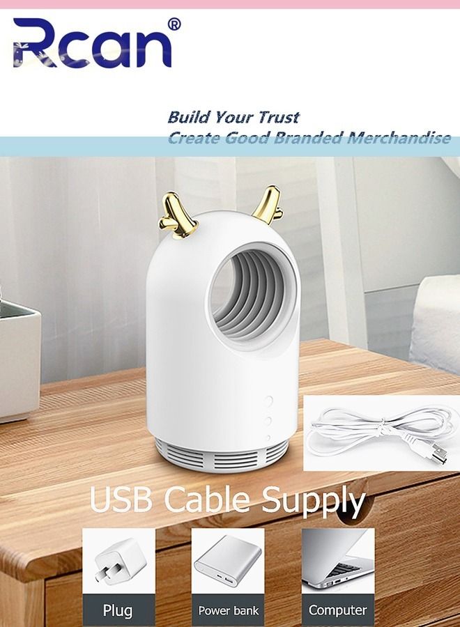 Rcan USB Plug-In LED Ultraviolet Mosquito Killer Lamp Indoor Outdoor Floor Standing Waterproof Insect Trap Rechargeable Ultra Quiet Suction Fan Mosquito Repeller Suitable for Home Terrace Garden Camping  - Image 5