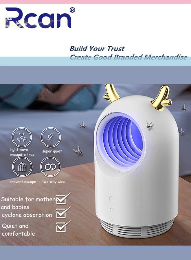 Rcan USB Plug-In LED Ultraviolet Mosquito Killer Lamp Indoor Outdoor Floor Standing Waterproof Insect Trap Rechargeable Ultra Quiet Suction Fan Mosquito Repeller Suitable for Home Terrace Garden Camping  - Image 3