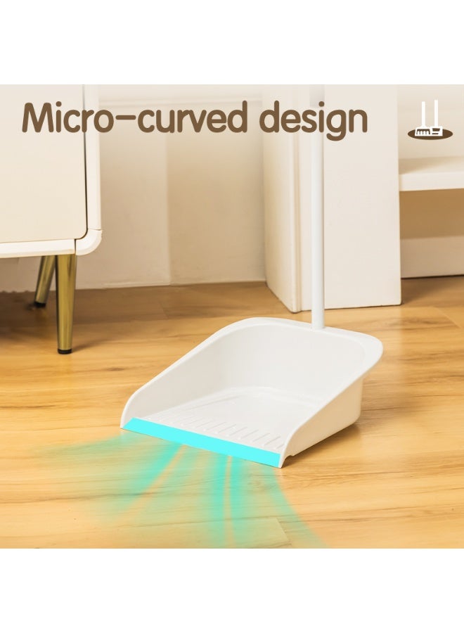 VUSIGN Compact Broom and Dustpan Set – Space-Saving Upright Cleaning Set – Broom: 21.5×82cm, Dustpan: 24.5×24.5×77.5cm  - Image 4