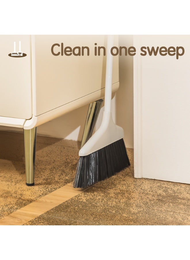 VUSIGN Compact Broom and Dustpan Set – Space-Saving Upright Cleaning Set – Broom: 21.5×82cm, Dustpan: 24.5×24.5×77.5cm  - Image 5