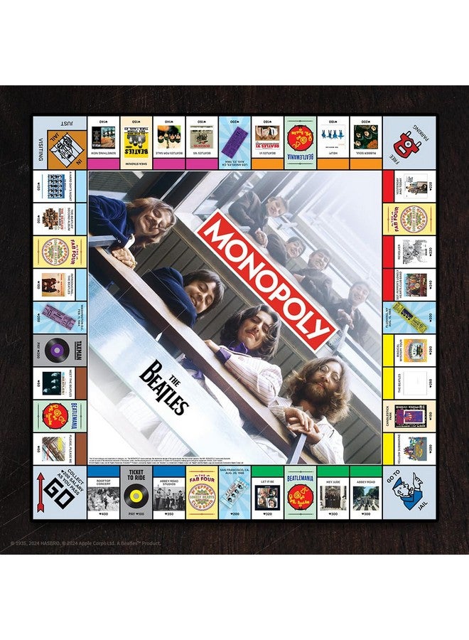 USA أوبولي Monopoly: The Beatles، العب بدور Rocky Raccoon، وMaxwell's Silver Hammer، وI Am The Walrus والمزيد، لعبة تجميعية مرخصة رسميًا استنادًا إلى The Beatles Rock Band لعدد يتراوح من 2 إلى 6 لاعبين - Image 2