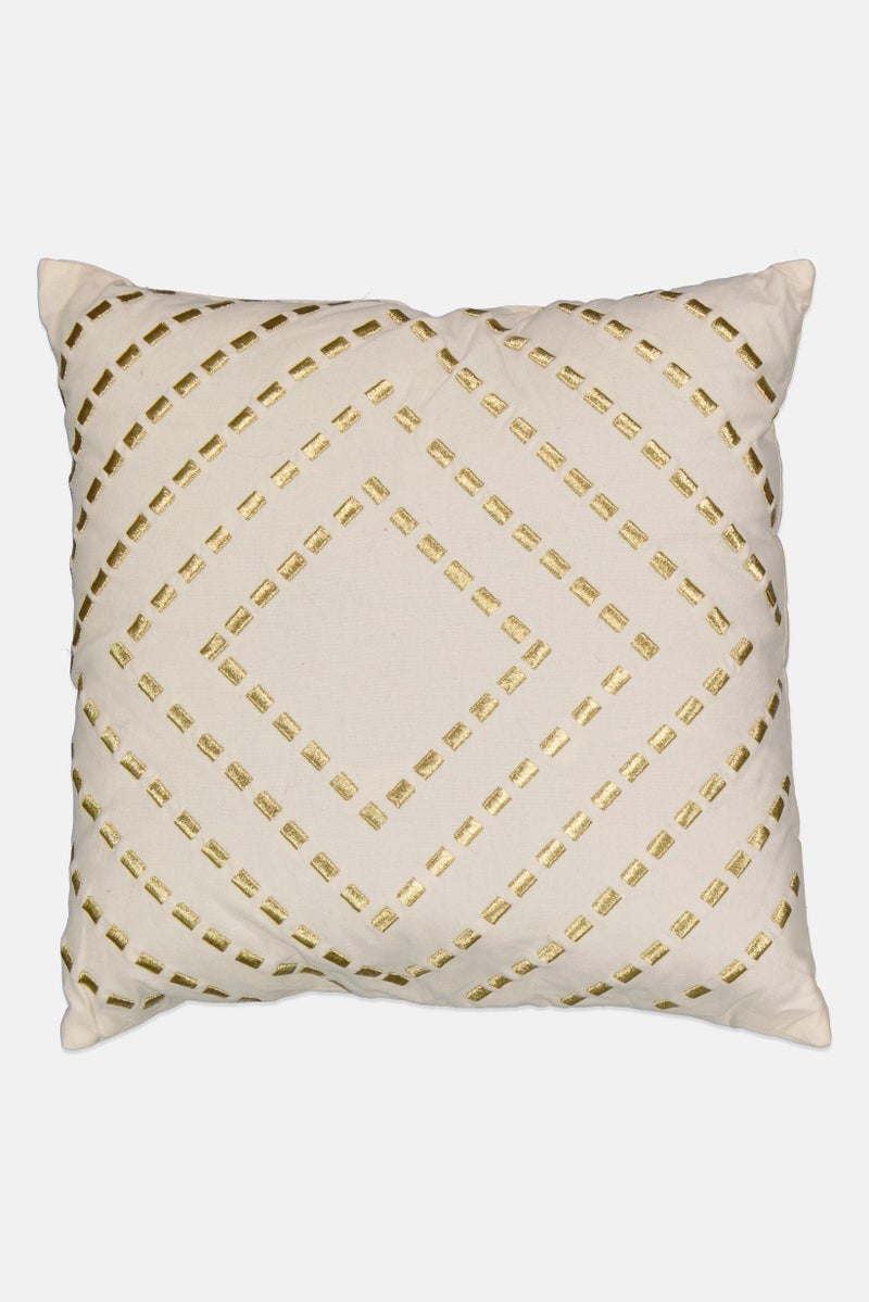VCNY Home Metallic Decoration Cushion 46 x 48 cm, Off White - Image 1