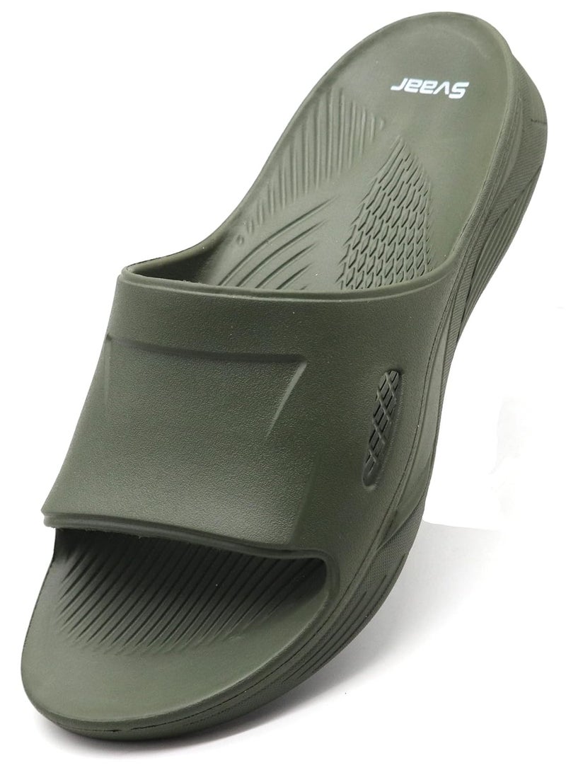 SVAAR EveryWear Sliders for Men || Comfortable Indoor Outdoor Slider Slip-on Slippers for Men and Boys - Image 1