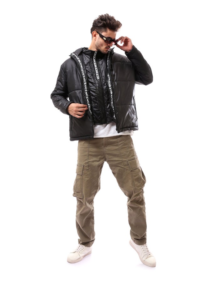 Andora Thermoplastic Fly Zipper Hooded Pump Jacket_Black - Image 1