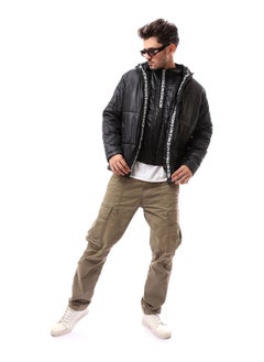 Andora Thermoplastic Fly Zipper Hooded Pump Jacket_Black  - Image 2