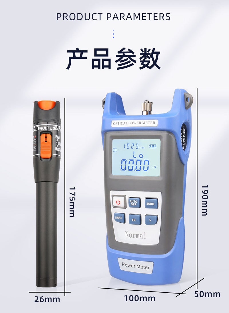 Optical Fiber Tool Kit Optical Power Meter Handheld 10mW Optical Fiber Tester Portable Pen Type Red Light Visual Fault Locator Fiber Test Pen - Image 3