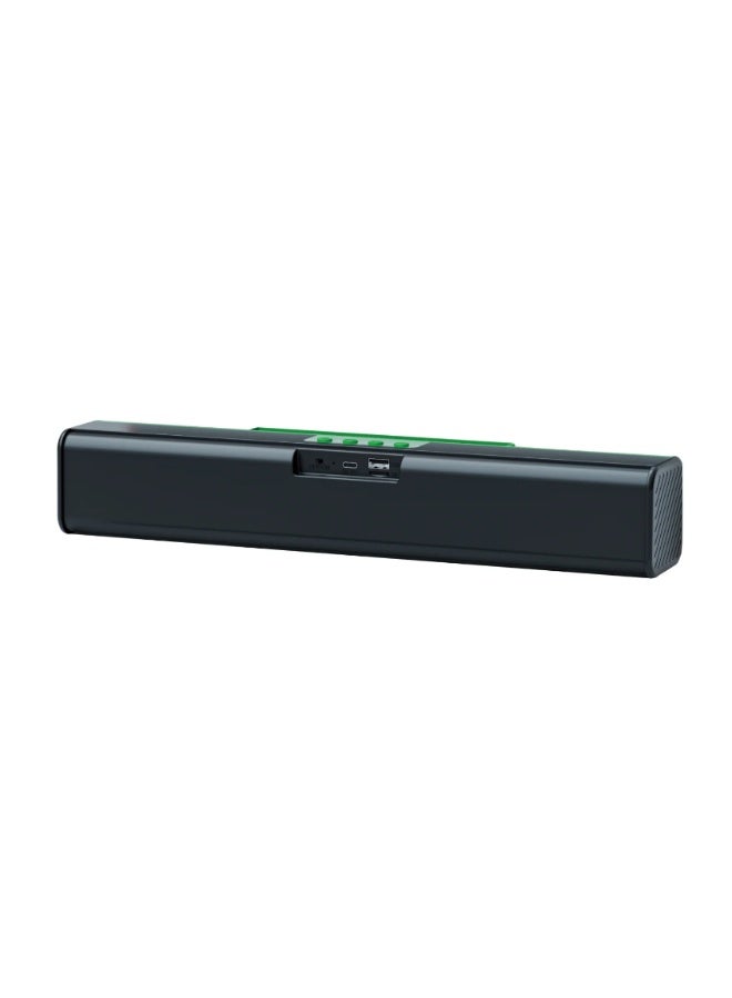 يونيكس شريط صوت لاسلكي يونكس TROS 12W | مكبر ستيريو مع اقتران TWS | دعم USB/TF/AUX/FM | صغير ومحمول | أخضر - Image 1