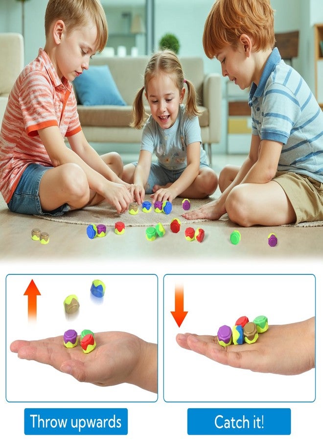 VZZNN 30 Pcs Weighted Design Gonggi Game Set with Steel Balls,Korean Traditional Game for Retro Gaming Fans,Gongii Gogi Goongi Gangi Pack,Stone Catching Game for Stress-Relief, Family Fun - Image 5