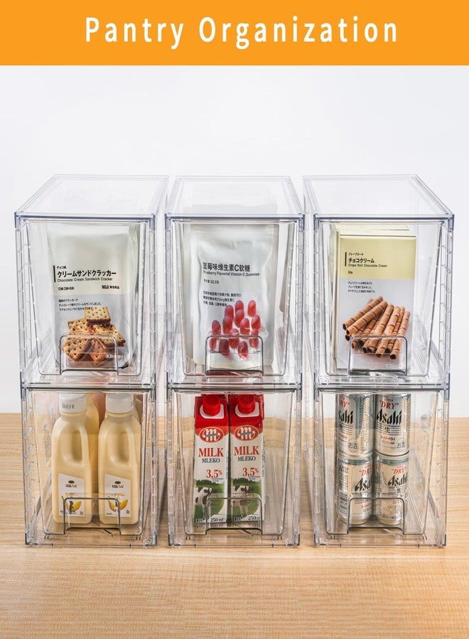 Zero Zoo 1Pack Large Stackable Kitchen Storage Drawers, Clear Foods Organizer Bins with Handles, Easily Assemble for Bathroom, Kitchen, Pantry, Cabinet, Closet(XL-Down Handle) - Image 3