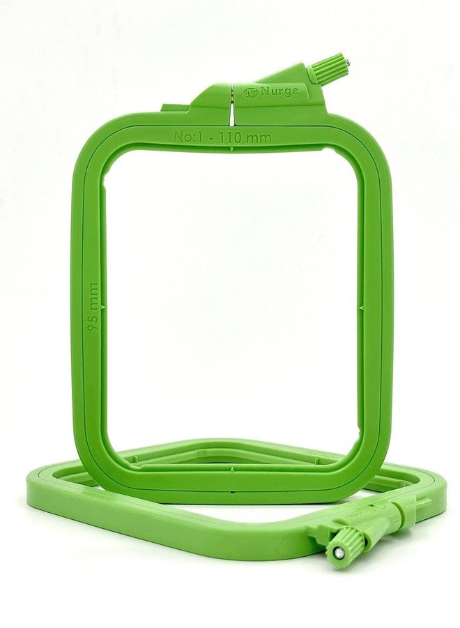 Nurge Green Plastic Square Embroidery Hoop, Cross Stitch Hoops, Punch Needle Hoop No:1 XSmall - Image 1