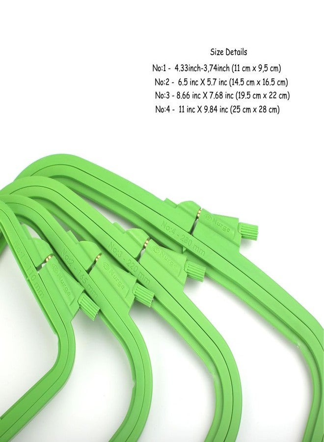 Nurge Green Plastic Square Embroidery Hoop, Cross Stitch Hoops, Punch Needle Hoop No:1 XSmall - Image 4