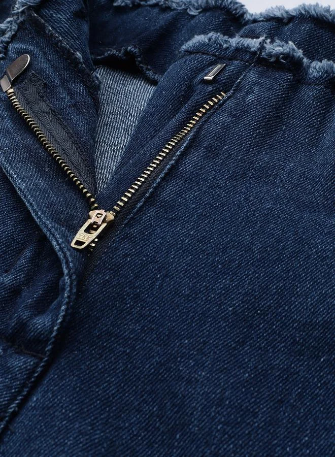 STREET 9 STREET 9 Mid Rise Wide Leg Raw Hem Trousers