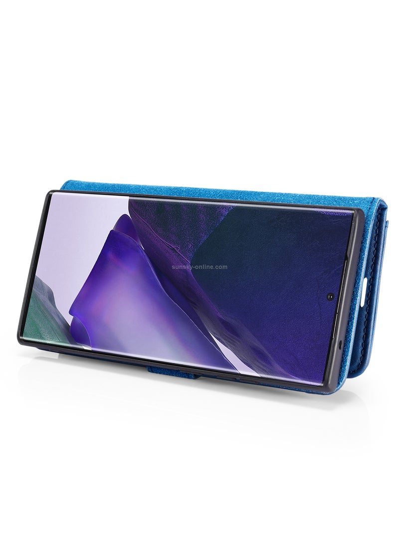DGMING CaseMe Samsung Galaxy Note 20 Ultra 5G DG.MING Crazy Horse Texture Detachable Magnetic Leather Case - Blue - Image 5