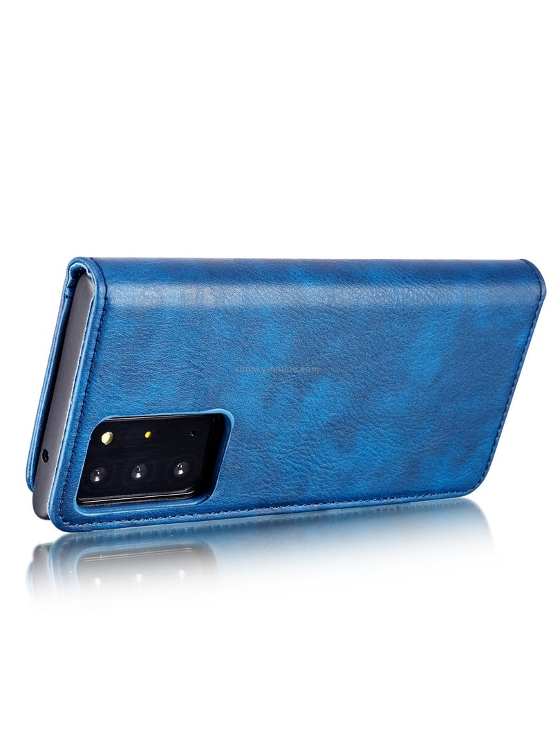 DGMING CaseMe Samsung Galaxy Note 20 Ultra 5G DG.MING Crazy Horse Texture Detachable Magnetic Leather Case - Blue - Image 4
