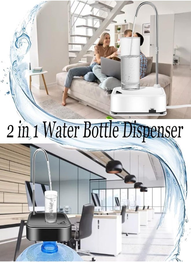 ZEESQUARE - Water Dispenser Pump Electric Water Gallon Pump 1200mah USB Automatic Water Bottle Pump Dispenser - Image 1