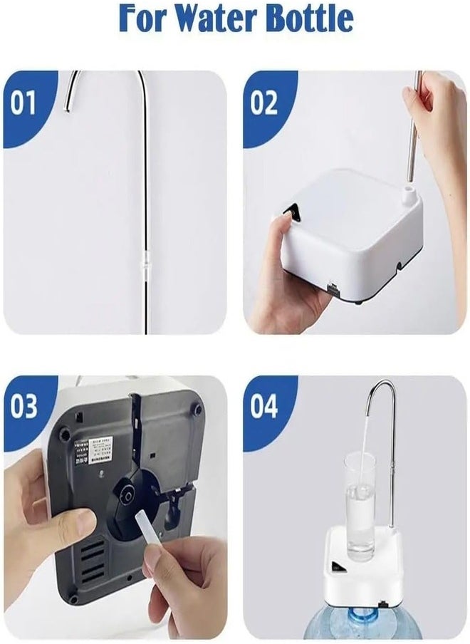ZEESQUARE - Water Dispenser Pump Electric Water Gallon Pump 1200mah USB Automatic Water Bottle Pump Dispenser - Image 1