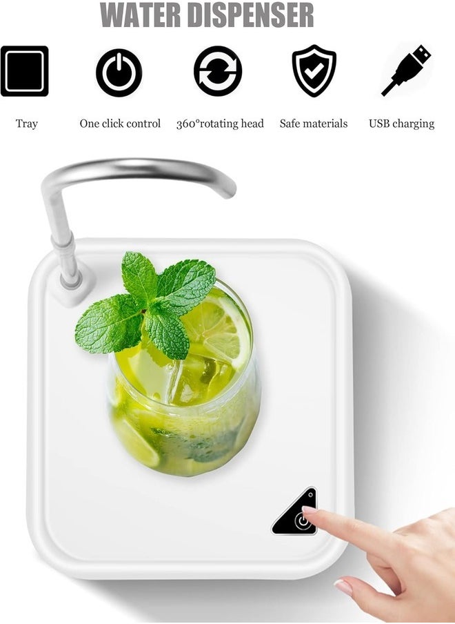 ZEESQUARE - Water Dispenser Pump Electric Water Gallon Pump 1200mah USB Automatic Water Bottle Pump Dispenser - Image 1