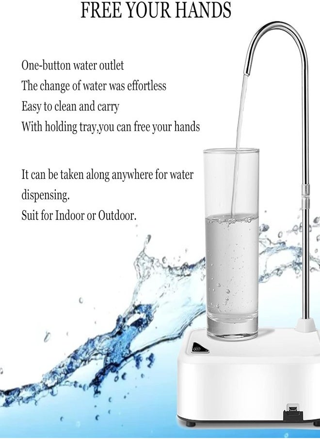 ZEESQUARE - Water Dispenser Pump Electric Water Gallon Pump 1200mah USB Automatic Water Bottle Pump Dispenser - Image 1