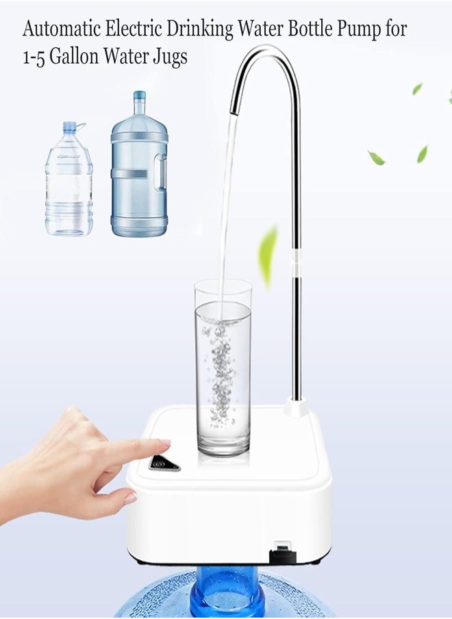 ZEESQUARE - Water Dispenser Pump Electric Water Gallon Pump 1200mah USB Automatic Water Bottle Pump Dispenser - Image 1
