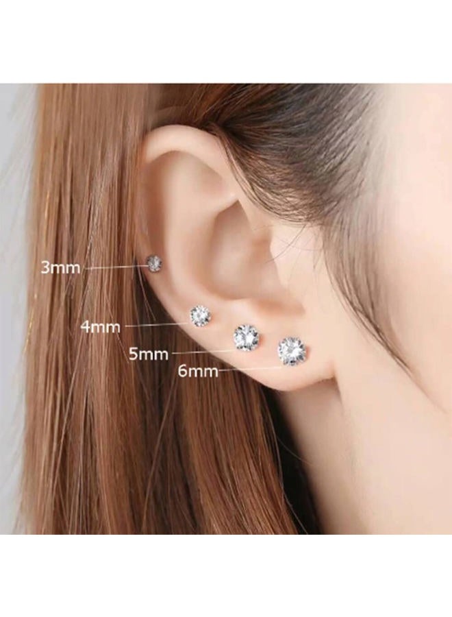Renkovte Tiny Flat Screw Back Stud Earrings,Safety Screw on Flatback CZ Earrings for Cartilage Helix Piercing for Women Men Hypoallergenic Earrings (2mm CZ, Gold) - Image 4
