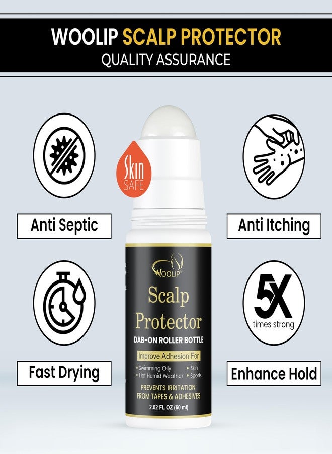 Woolip Scalp Protector Dab-On Roller Bottle Lotion - Reduces Irritation from Hair Patch Tape & Wig Adhesive | Anti-Itching, Hygienic Formula | Improves Adhesion & Scalp Comfort (60ml) - Image 3