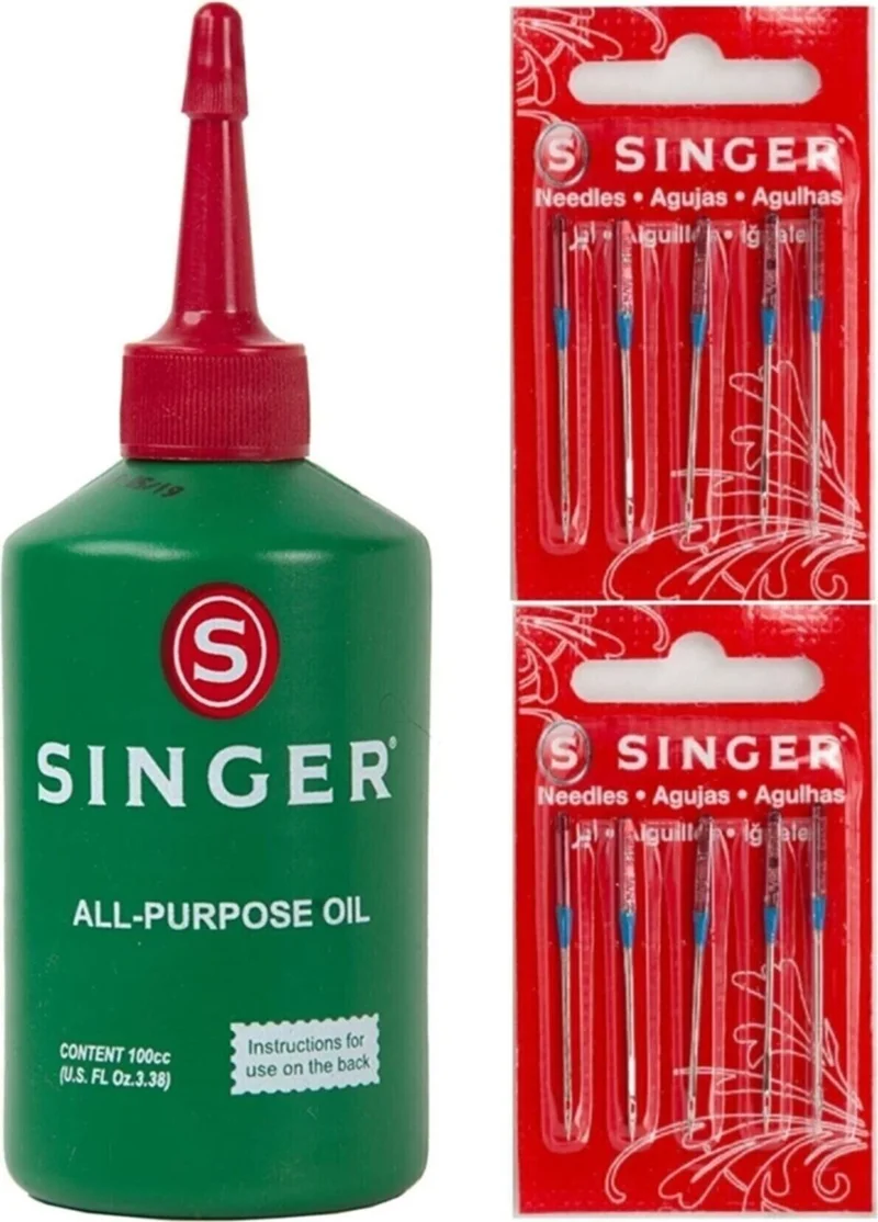 سينجر 100CC Machine Oil and 14 No and 11 No Machine Needle (10 Needles)