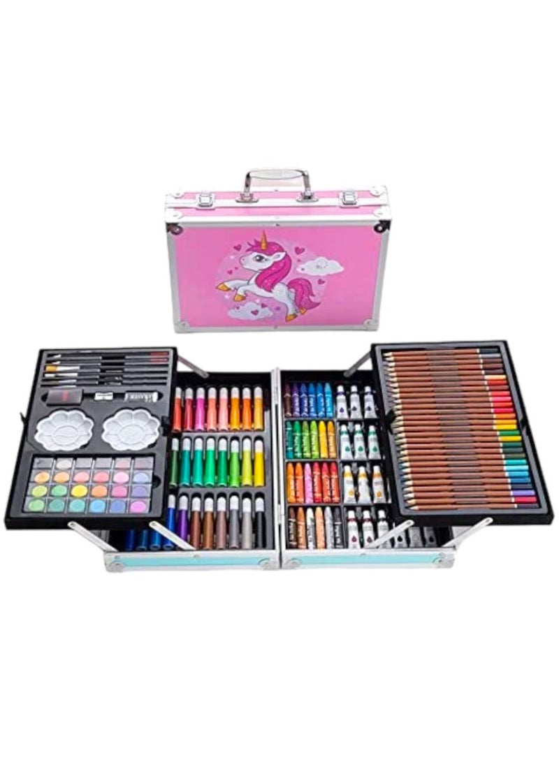 Toy Box Unicorn Deluxe Art Set 145 Pieces Drawing Painting Set for kids - Image 1