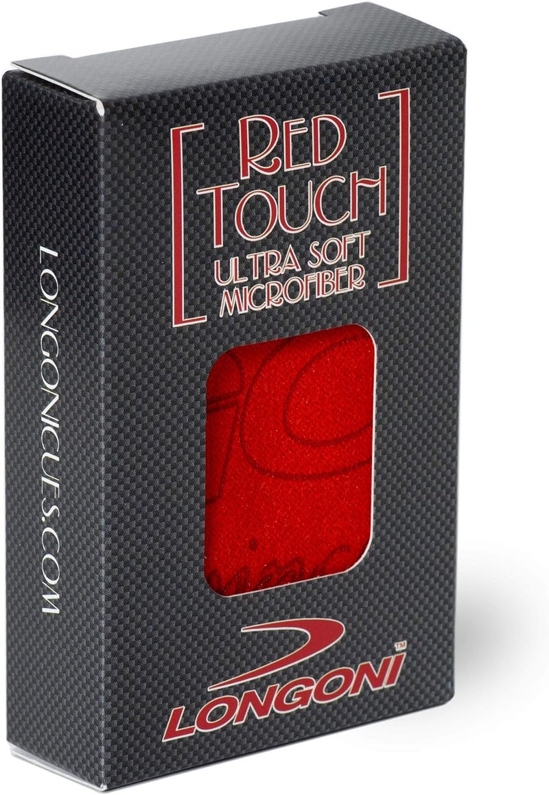 Longoni Billiard Red Touch Ultra Soft Microfiber Cloth for Pool Billiard Cues Balls - Image 1