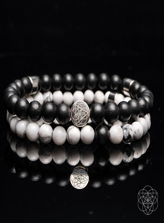 Conscious Items Shungite & Howlite Bracelet Set, Negativity Bracelet for Women & Men for Balance, Calm & Energy Alignment, Negative Energy Protection for Everyday Wear - Image 5