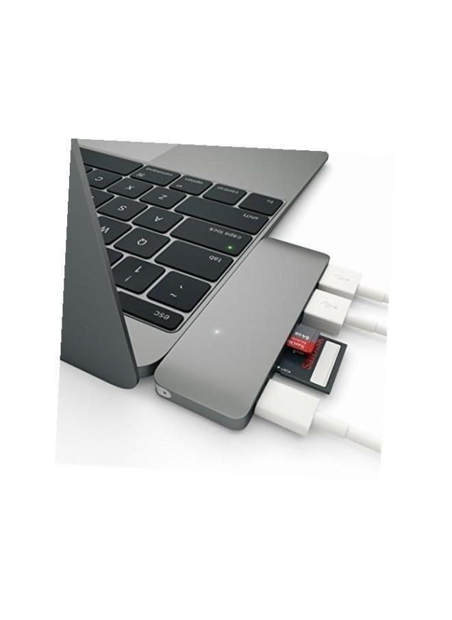 نيبمينينت - موزع USB 3 في 1 مع منفذ شحن رمادي/أبيض/فضي - Image 1