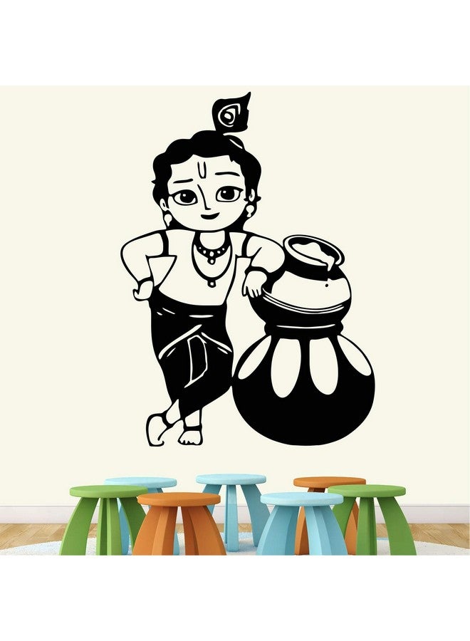 StickMe 'Bal Krishna - Baby - Kids - Nursery Pre School Kinder Garden Wall Sticker' -SM080 (Multi Colour, Vinyl - 70cm X 50 cm) - Image 2